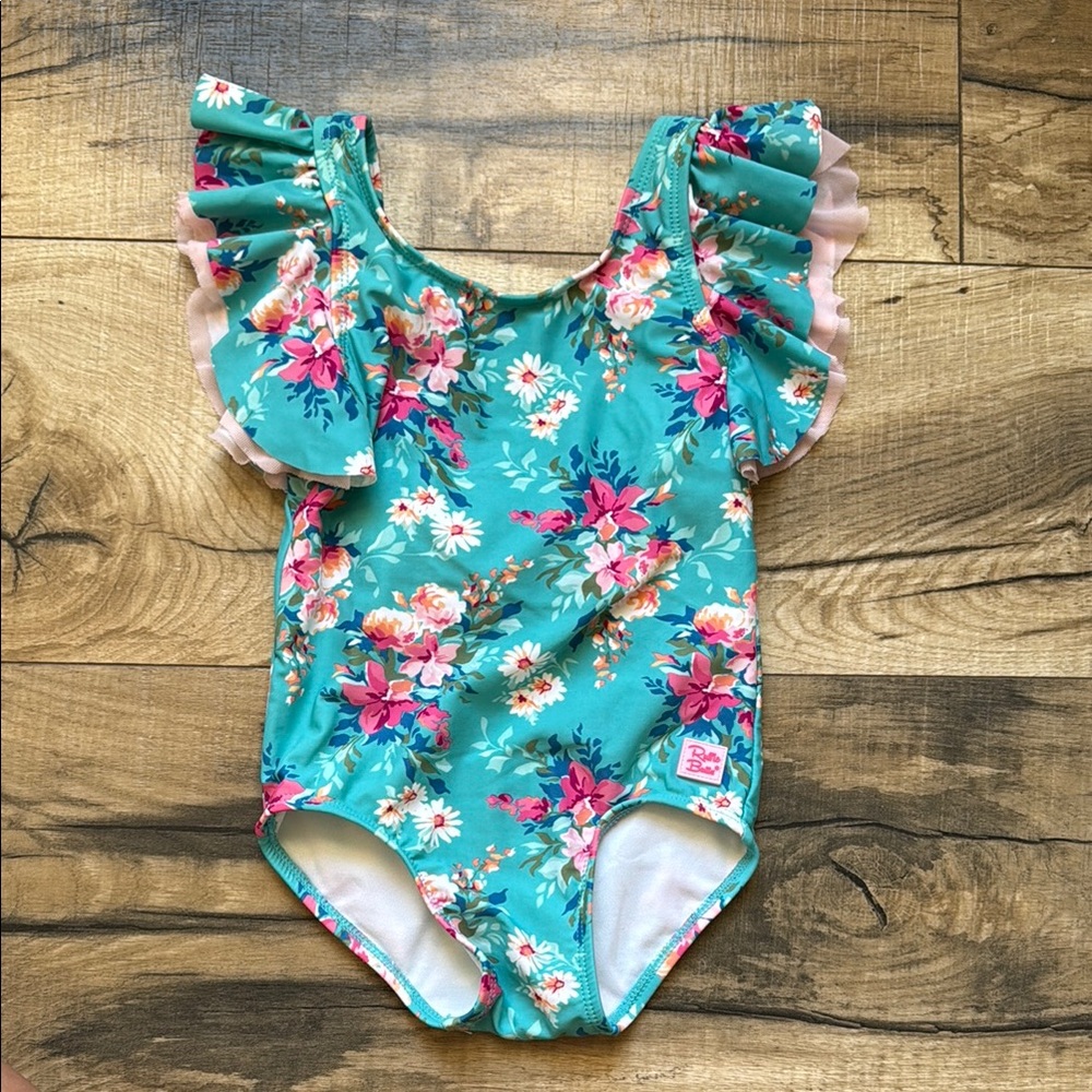 Ruffle Butts Fancy Me Floral Butterfly Sleeve One Piece